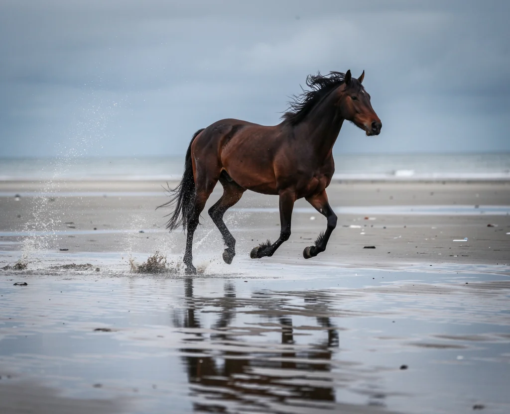 Galop sur la plage