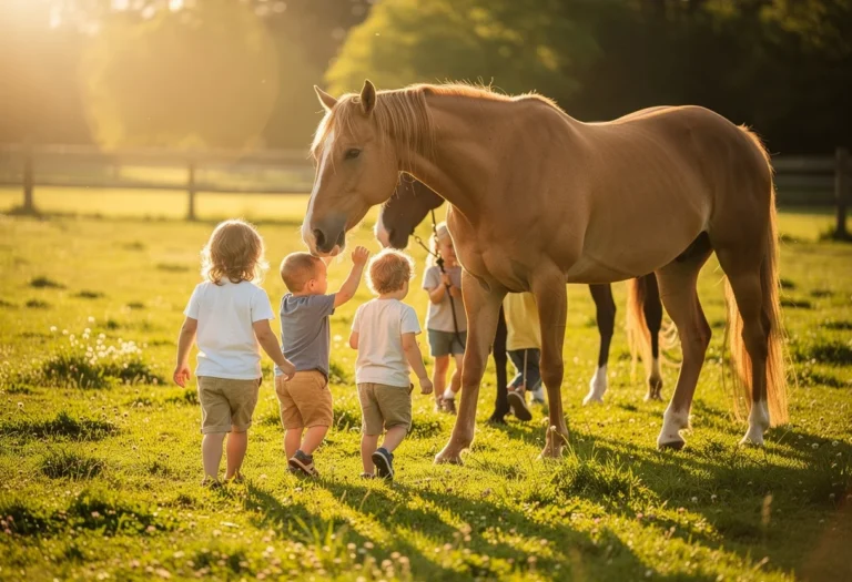 Emmener mes enfants marcher près des chevaux a changé nos week-ends
